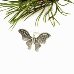 Pierścionek srebrny - Satynowy motylek
