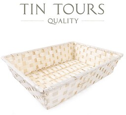 PROSTOKĄTNY KOSZYK BAMBUSOWY 38x28x8h cm