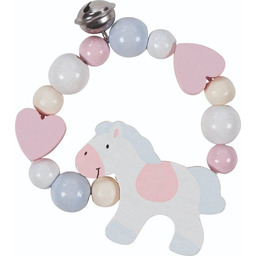 Grzechotka z dzwoneczkiem Kucyk 65236-Goki Baby, drewniane zabawki