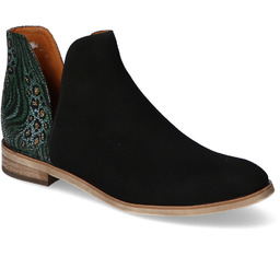 Botki Arka BI7594/0026+4029 Czarne zamsz