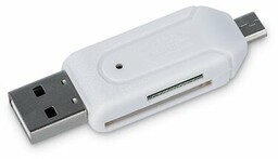FOREVER Czytnik kart SD/microSD OTG GSM014116 Biały