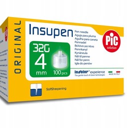 PIC Insupen 32G 4mm IGŁY INSULINOWE do penów