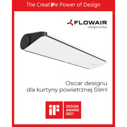 Kurtyna drzwiowa wodna SLIM W-150 biała (RAL9003) 1,5
