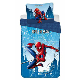 Jerry Fabrics Pościel bawełniana 140x200 Spider-man człowiek pająk