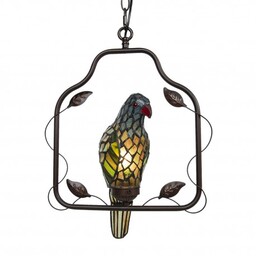 Lampa Sufitowa Tiffany z Ptaszkiem Clayre & Eef