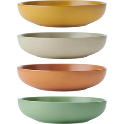 KitchenCraft Idilica Kamionkowe miski do makaronu, zestaw 4