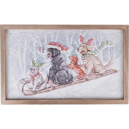 Obraz bożonarodzeniowy 40 x 25 cm, drewniana rama,