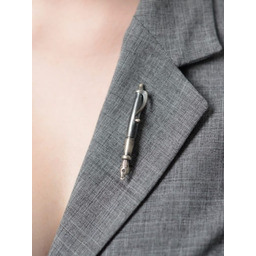 Pióro wieczne - broszka srebrna