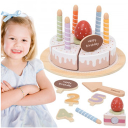 Viga Drewniany Tort Urodzinowy do Krojenia