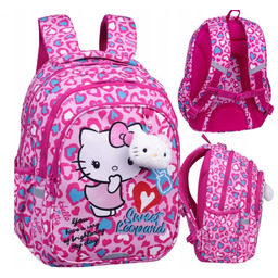 Plecak szkolny wielokomorowy Hello Kitty CoolPack różowy, wielokolorowy