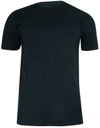 T-shirt Granatowy, 100% BAWEŁNA, U-neck, bez Nadruku, Męski,