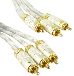 Przyłącze 3 wtyki RCA na 3 wtyki RCA