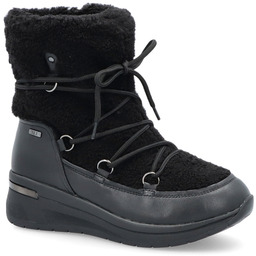 Śniegowce damskie z wiązaniem - CAPRICE 9-26222-43 CZARNE