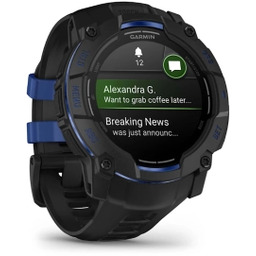 Garmin Instinct 3 50mm GPS Czarno-niebieski Smartwatch