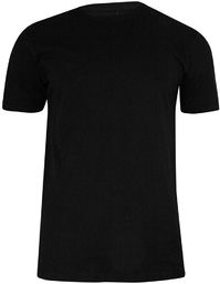 T-shirt Czarny, 100% BAWEŁNA, U-neck, bez Nadruku, Męski,
