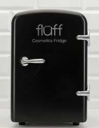 Fluff, lodówka kosmetyczna, czarna matowa, srebrne logo