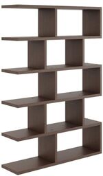 Regał ścienny, otwarty, biblioteczka, RALF, 70x18x101 cm, wenge,