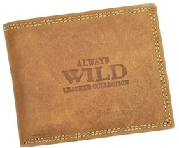 Portfel Męski Skórzany ALWAYS WILD Skóra Licowa Mały