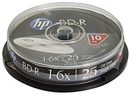 HP BD-R, Single Layer 25GB, Standard, cake box,