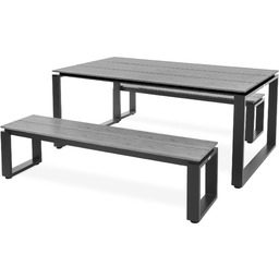 Zestaw mebli ogrodowych Trento stół + 2 ławki