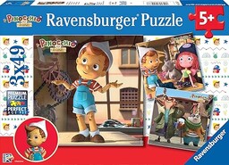 Ravensburger - Pinokio 3 Puzzle 49 sztuk, Wielobarwny,