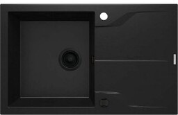DEANTE Zlewozmywak granitowy ANDANTE 1-komorowy z ociekaczem nero