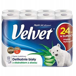 Papier Toaletowy VELVET aloes i proteiny jedwabiu 24