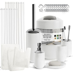 Clara Clark Zestaw łazienkowy  biały zestaw akcesoriów