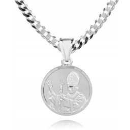 925 Srebrny łańcuszek medalik DEDYKACJA 55cm P2M43