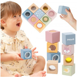 Klocki Viga Drewniane Sensoryczne PolarB