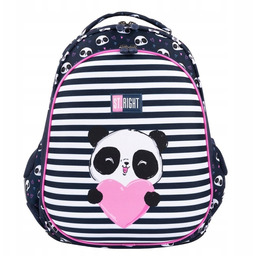 Tornister ergonomiczny Love Panda sztywny kasetonowy#CZ