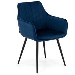 Krzesło tapicerowane DC-0084-2 niebieski welur