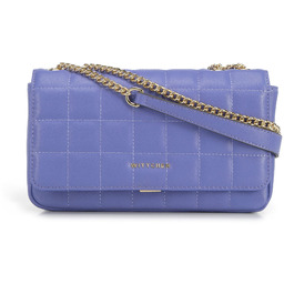 Damska torebka z pikowanej skóry podłużna jasny fiolet