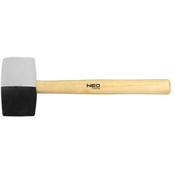 NEO TOOLS 25-068 Młotek gumowy Drewno, Ø: 63[mm]