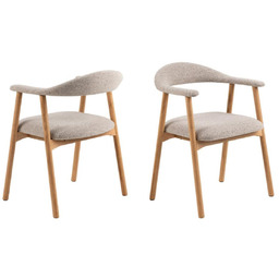 Krzesło skandynawskie Addi (02364) z podłokietniami, beżowe