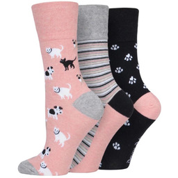 Gentle Grip Maksymalny KOMFORT Skarpety Damskie 3-pary H169