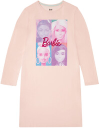 Koszulka nocna damska z bawełną Barbie/różowy
