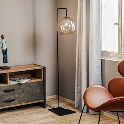 Nowodvorski Lighting Lampa stojąca Monaco ze szklanym kloszem