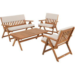 Zestaw mebli ogrodowych Lusiano - Beżowy