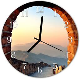 Zegar szklany okrągły Wielki mur chiński