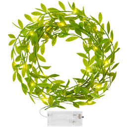 Girlanda LED listki plastikowe zielone - 300 cm