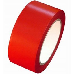 Taśma Ostrzegawcza z klejem CZERWONA 50mm/33m PVC