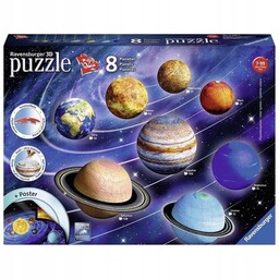 Solar System Układ 8 Planet Słońce Księżyc Puzzle