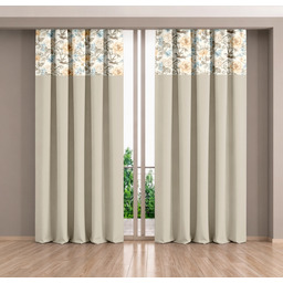 Zasłona na taśmie piaskowa w niebieskie i żółte