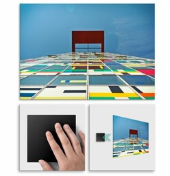 Plakat metalowy kolorowa architektura M