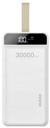 Dudao Powerbank 30000mAh 3xUSB Latarka LED K8s+ Biały