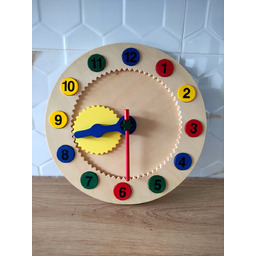 EDUKACYJNY ZEGAR MAGNETYCZNY UKŁADANKA PUZZLE NAUKA CZASU