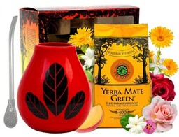 MATE GREEN Zestaw do Yerba Mate Las Flores