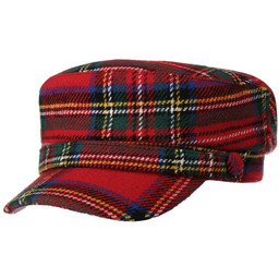 Czapka Żeglarska Tartan by Lipodo, czerwony, cm