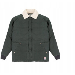 WRANGLER KURTKA ZIMOWA Z KOŁNIERZEM Z KOSZULI KHAKI